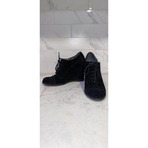 Vince Camuto Womens 'Miller' Black Suede Wedge Ankle Boots Size 7 B 216583